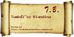 Tumbász Blandina névjegykártya